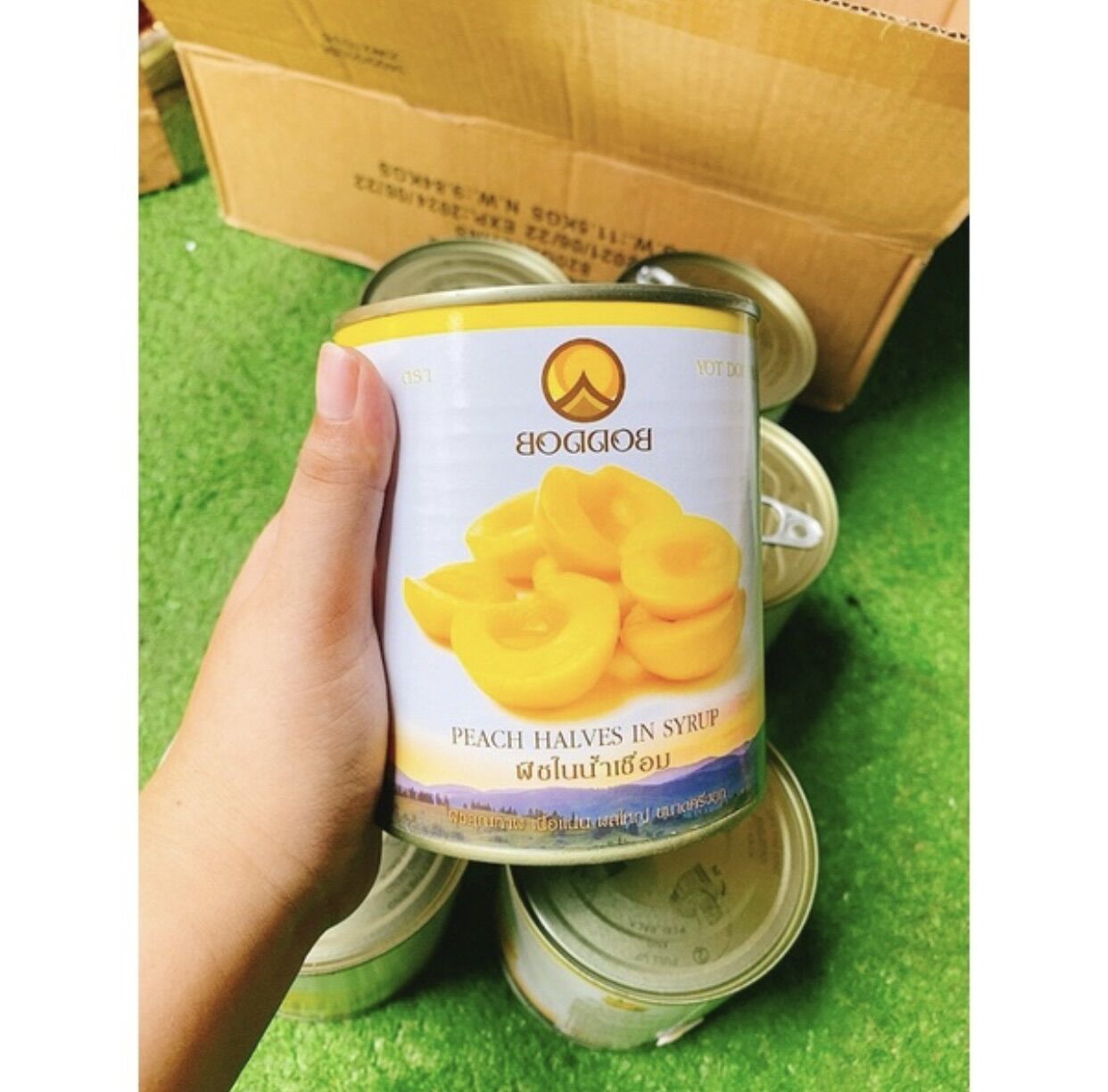 Đào lon ngâm