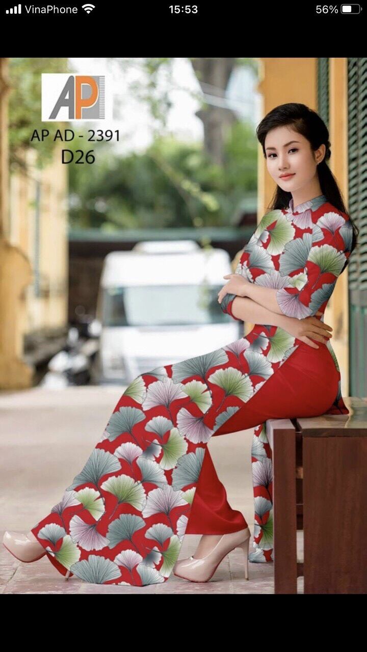 Vải áo dài chiếc lá