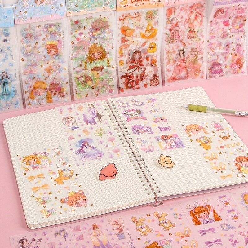 Túi 3 tấm sticker cắt sẵn