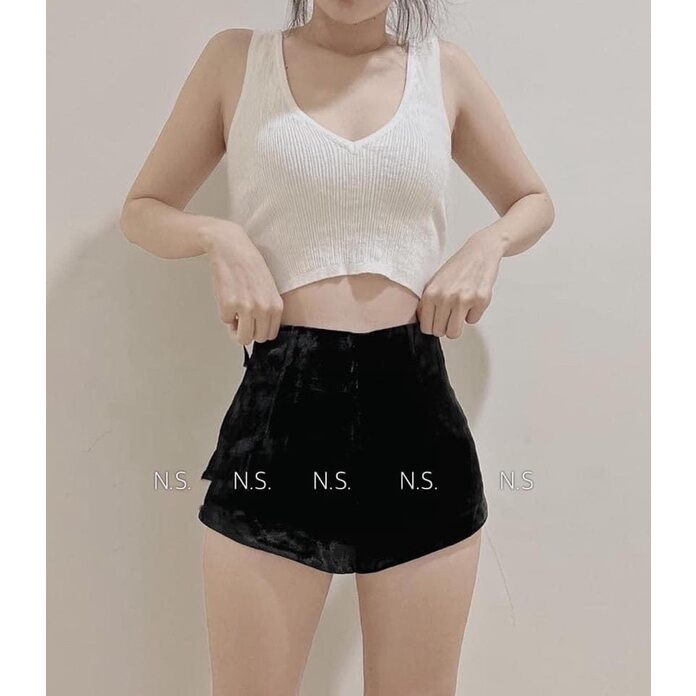 QUẦN SHORT NHUNG KHOÁ MÓC HOT HIT