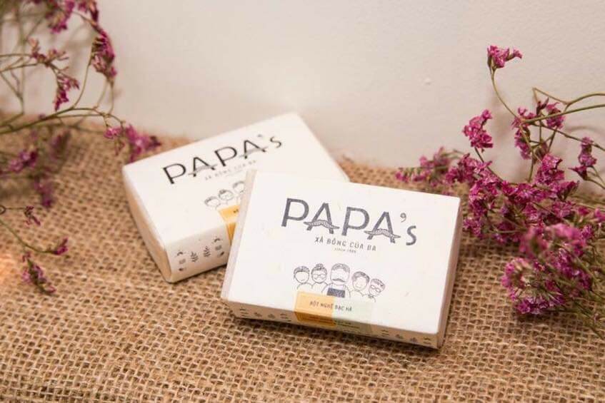 Xà phòng bột nghệ _ bạc hà papa