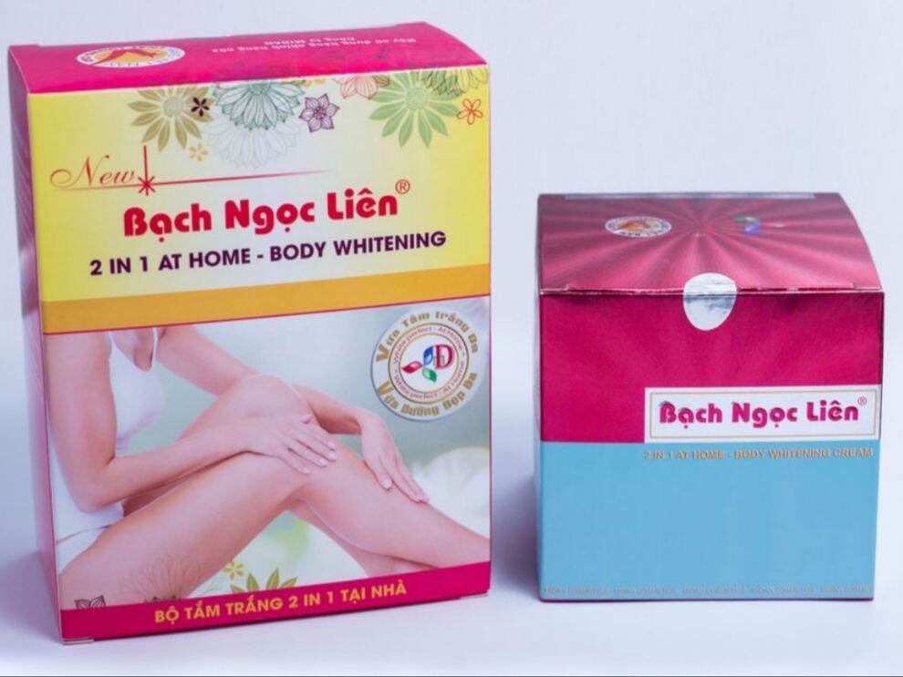 Tắm trắng tại nhà Bạch Ngọc Liên 2in1, tắm trắng Bạch Ngọc Liên, tắm trắng tại nhà, trắng sáng chỉ sau một lần tắm