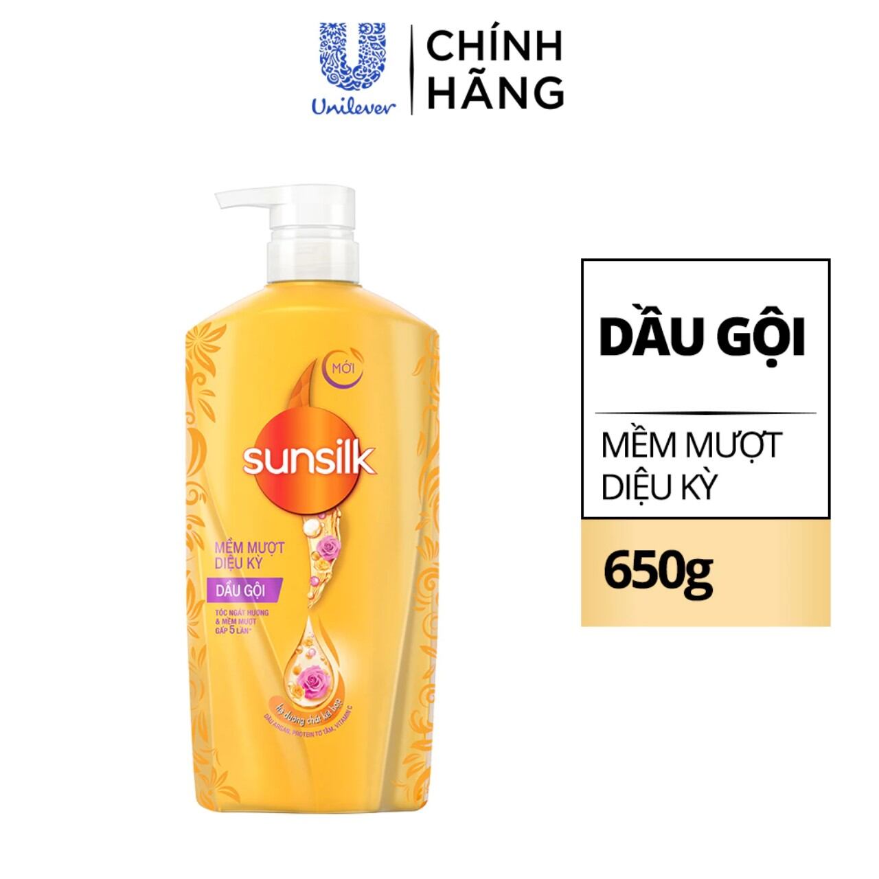 Dầu gội đầu sunsilk mượt tóc 650g