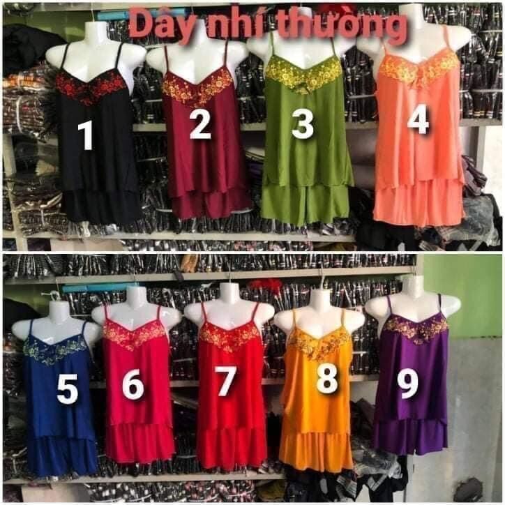 [Có size 40-75kg] Bộ đùi thun lạnh 2 dây phối ren