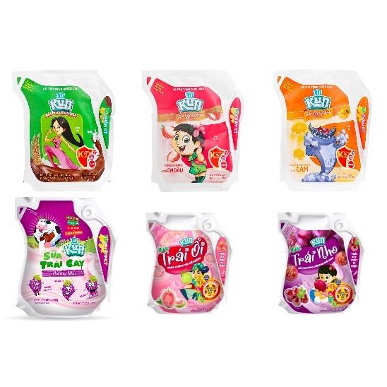 Thùng 24 túi sữa kun 110ml mix vị