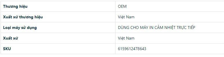 Decal in tem nhãn cuộn 50m kích cỡ 100x150mm