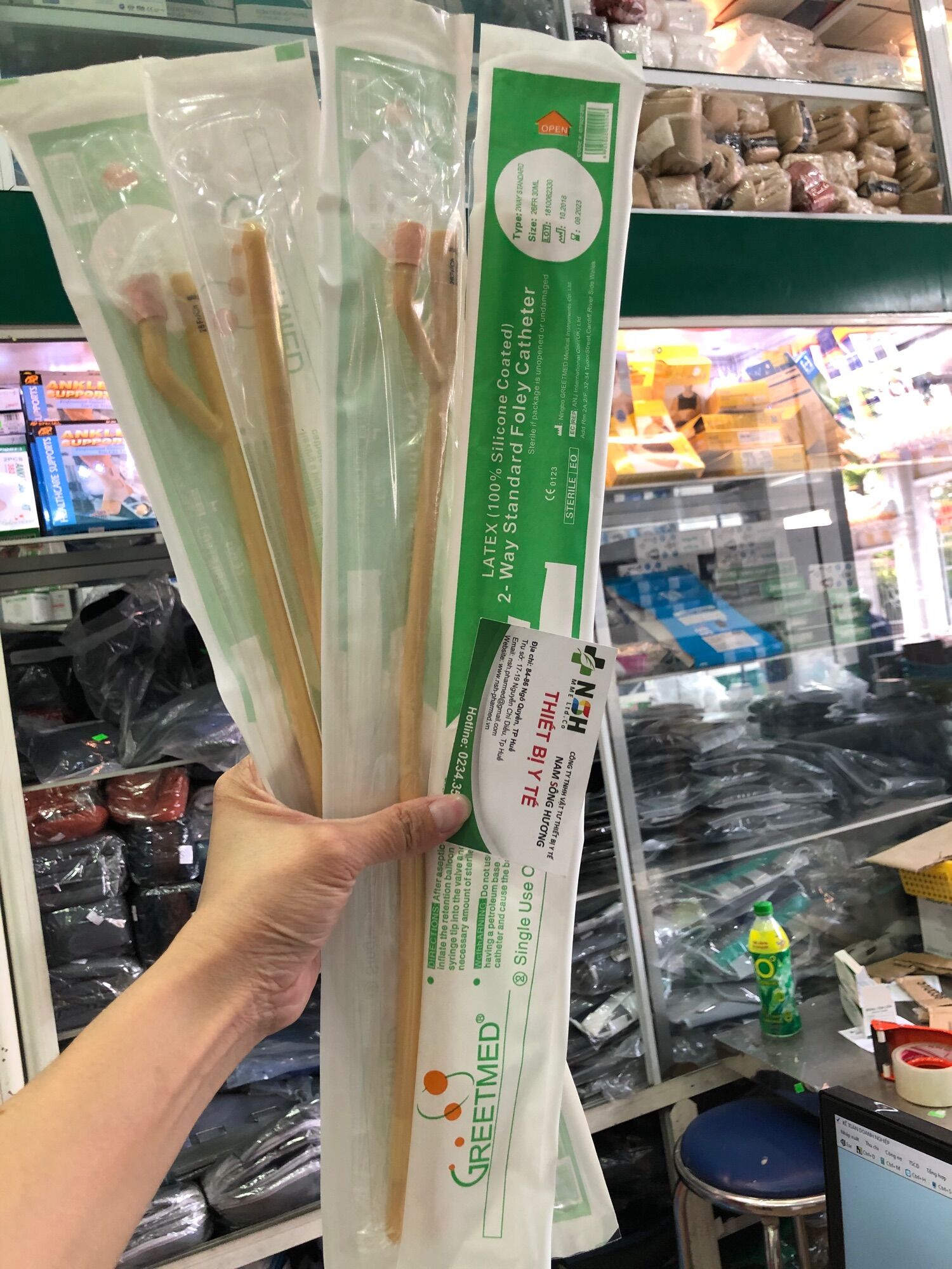 COMBO 03 ỐNG DẪN NƯỚC TIỂU DÂY THÔNG TIỂU XÔNG TIỂU ống sonde FOLEY thông xông tiểu 2 NHÁNH size từ 14fr đến 24fr