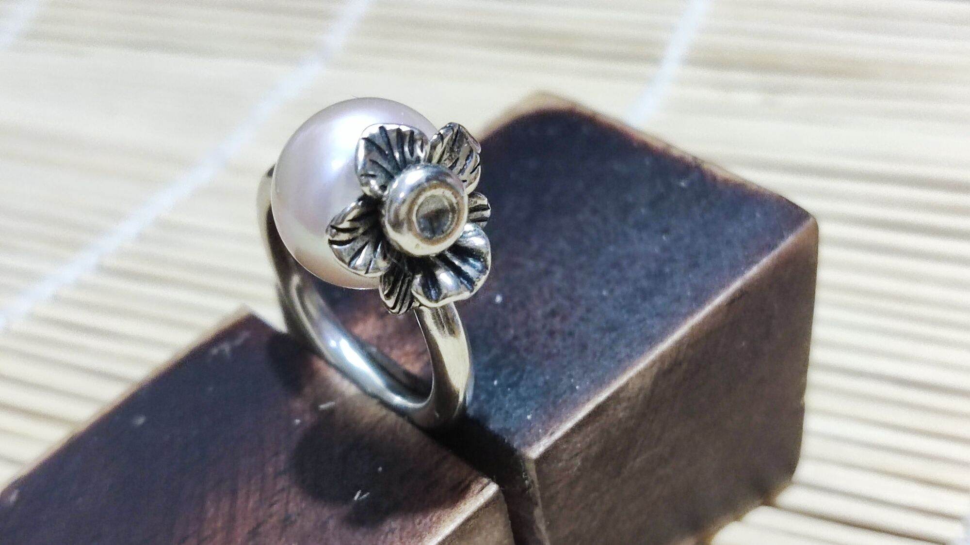GauBee Charm bạc 925 nhẫn đinh trơn