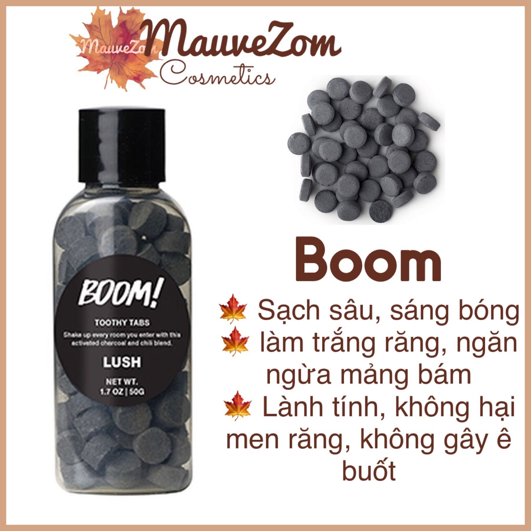 Viên đáng trắng răng Boom toothy tabs - LUSH