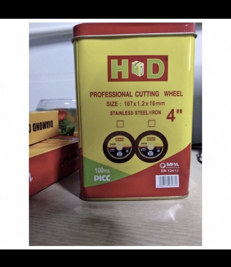 Đá Cắt Sắt Hàng Chuẩn HD Hộp 100 Lưỡi