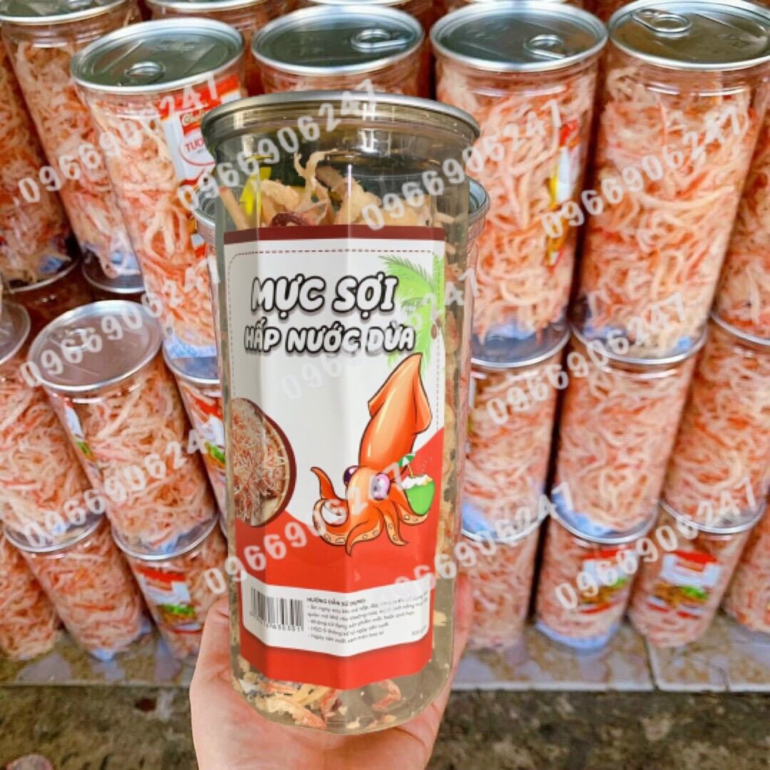 Mực sợi hấp nước dừa loại ngon