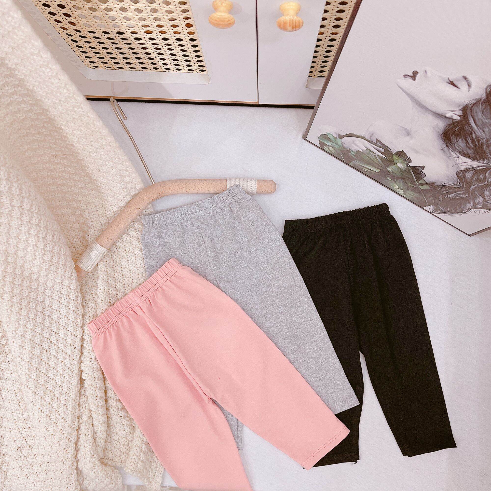 Quần legging ngố, quần legging lửng cho bé gái cotton Quảng Châu 8-35kg