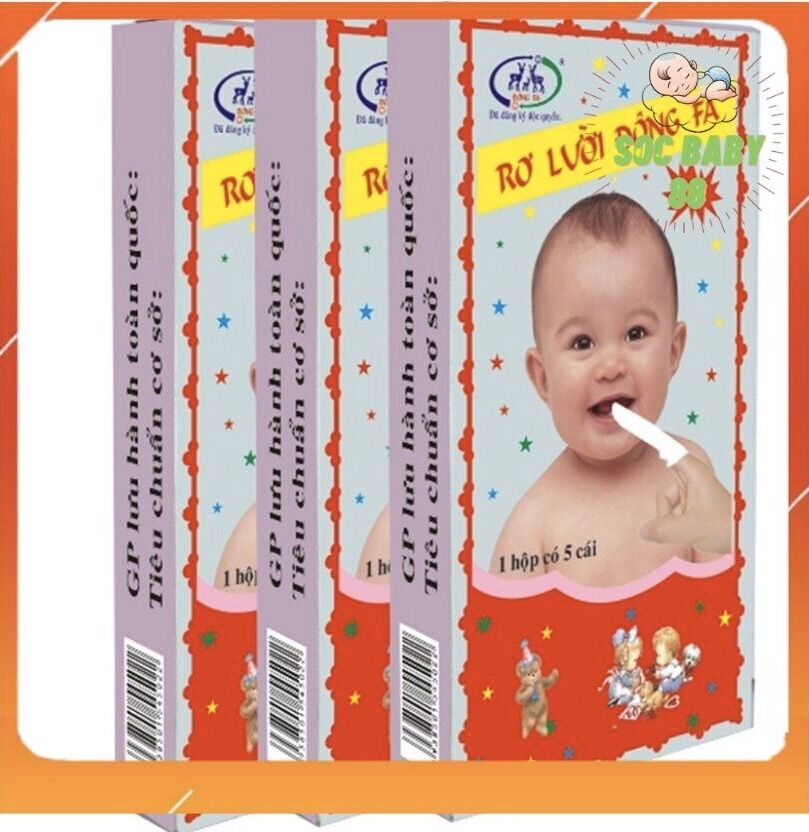 Rơ lưỡi đông pha, 10 hộp rơ lưỡi, tưa lưỡi đông pha cho trẻ sơ sinh, rơ lưỡi đông pha soc baby 88 cho bé