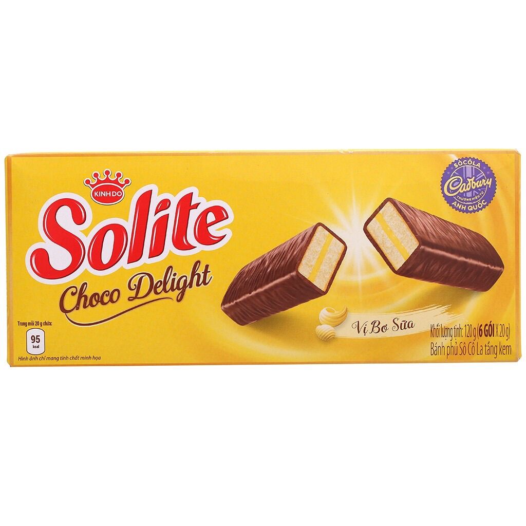 COMBO 6 CÁI BÁNH BÔNG LAN KEM PHỦ SOCOLA SOLITE