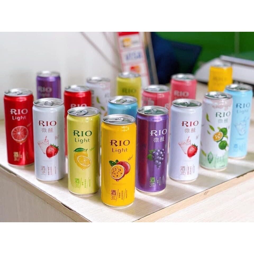 Nước uống trái cây lên men cao cấp Rio light lon 330ml