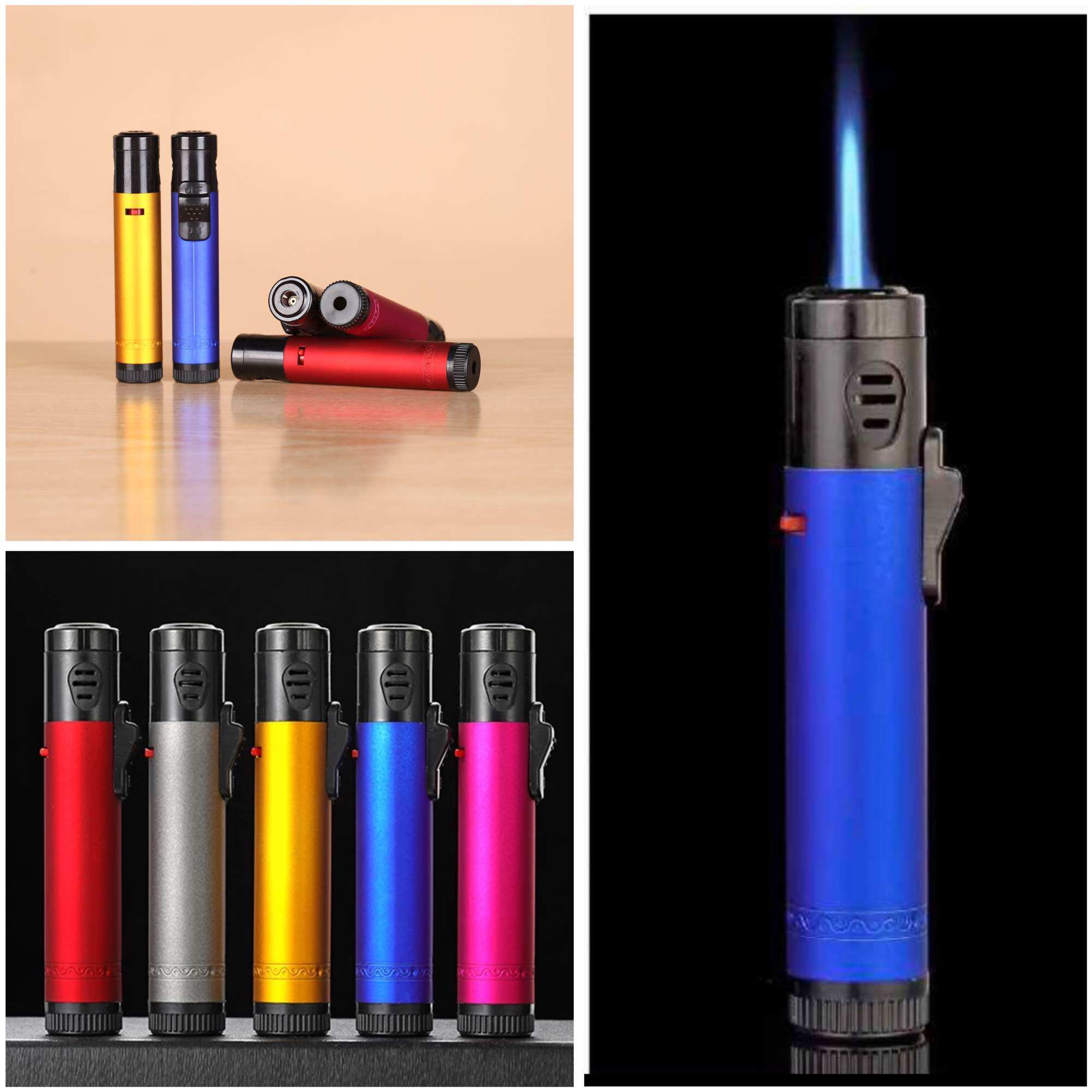  Hộp Quẹt Bật lửa khò chống gió vỏ kim loại Hình Bút nạp được gas khi hết  1 Cái   