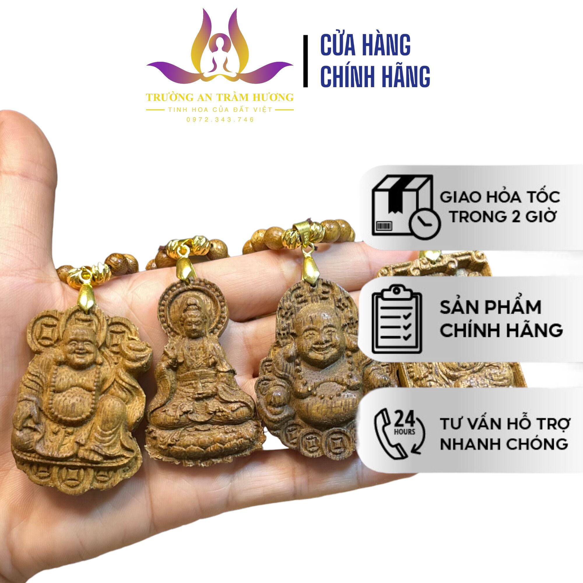 Vòng Cổ Trầm Hương Kèm Mặt Phật thơm vĩnh viễn đem lại bình an, may mắn