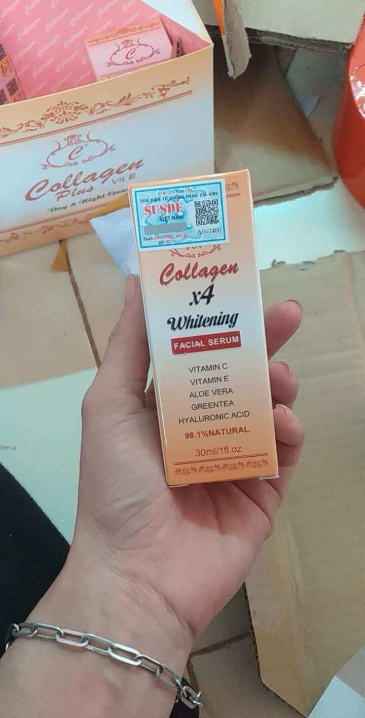 Serum Collagen plus vit e dưỡng trắng se khit lỗ chân lông