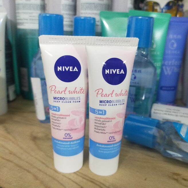 [Hcm]Combo 2 Típ Sữa Rửa Mặt Nivea 5In1 Pearl White 10G