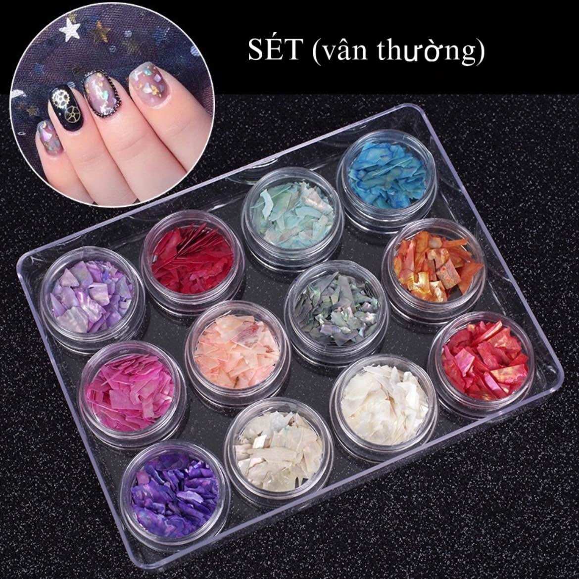Sà cừ ẩn bột, ẩn gel sét 12màu