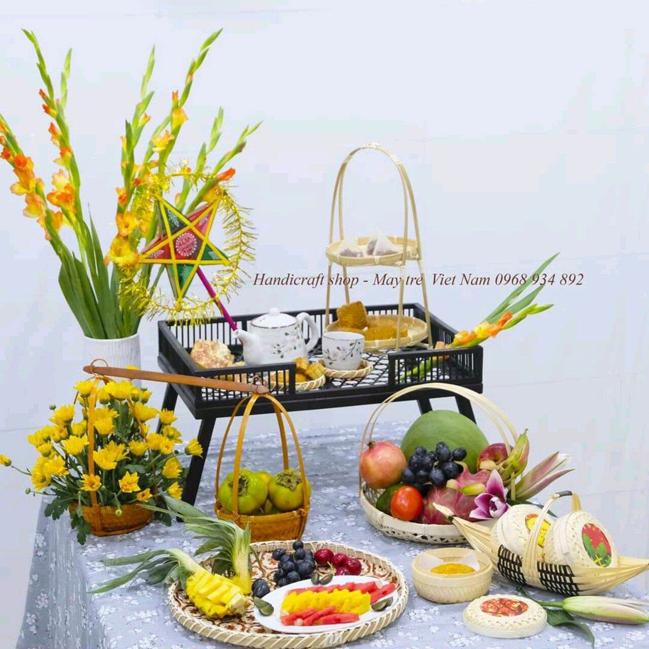 Mẹt tre đựng đồ lễ