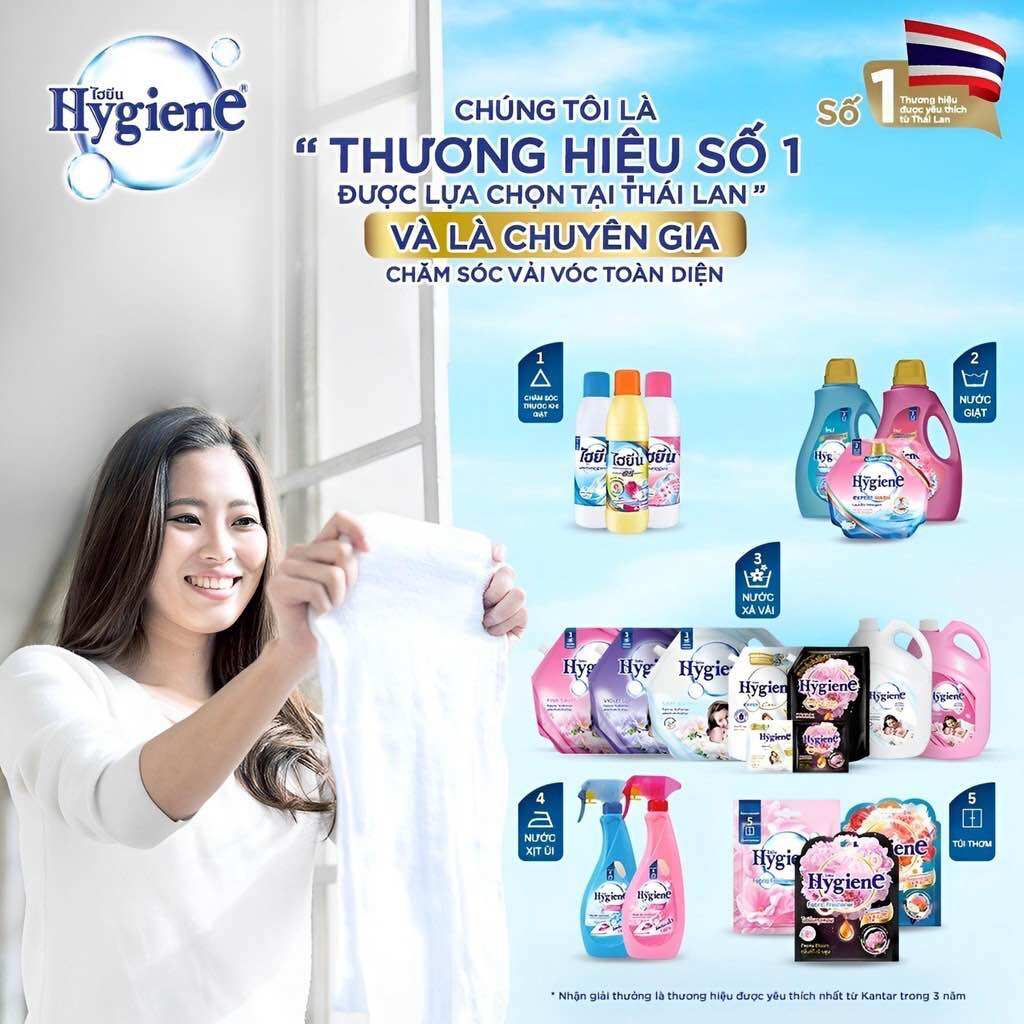 NƯỚC GIẶT HYGIENE ĐẬM ĐẶC 1800ml/TÚI