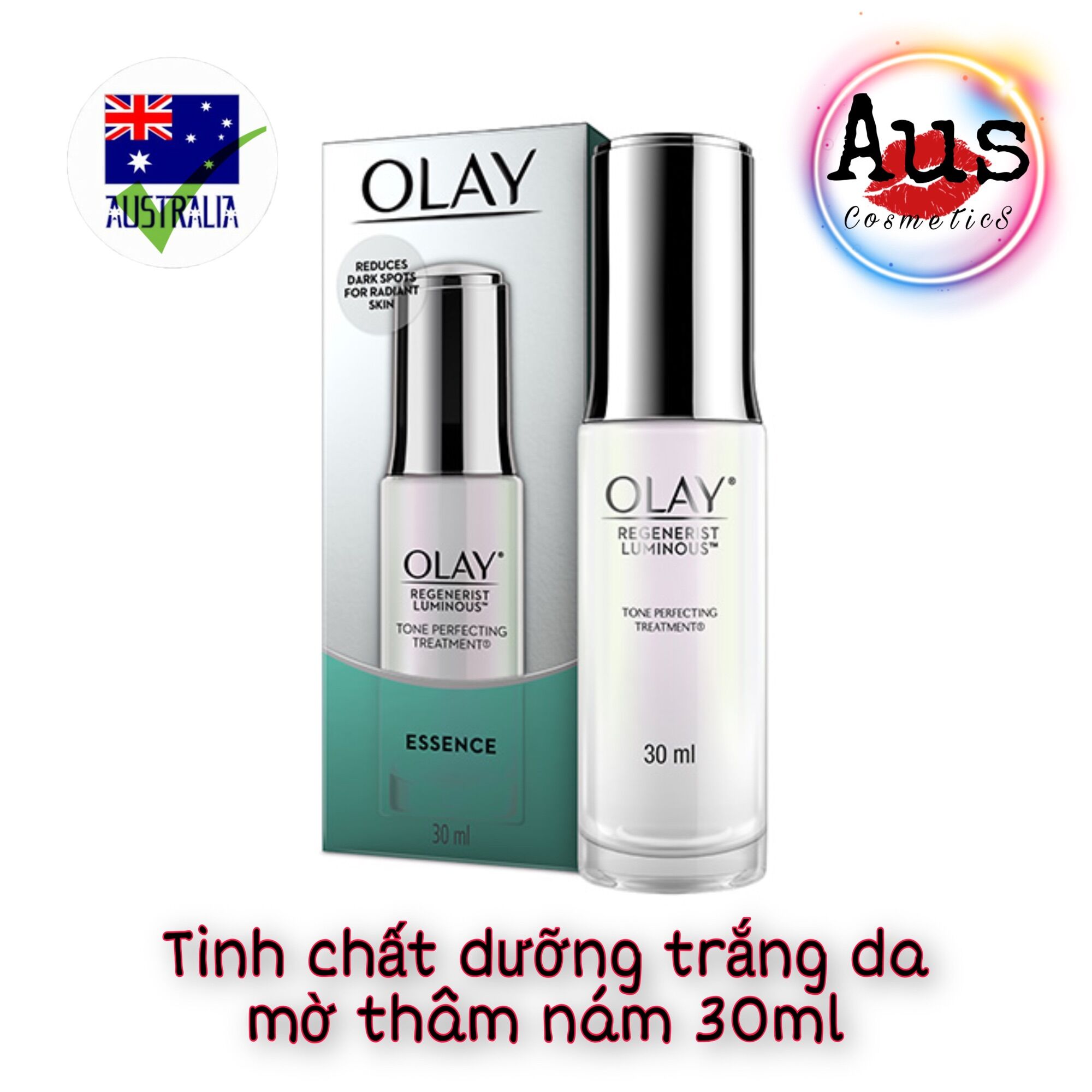 Chuẩn Úc, Tinh Chất Dưỡng Trắng Da Olay Regenerist Luminous Tone Perfecting Treatment Essence, 30ml