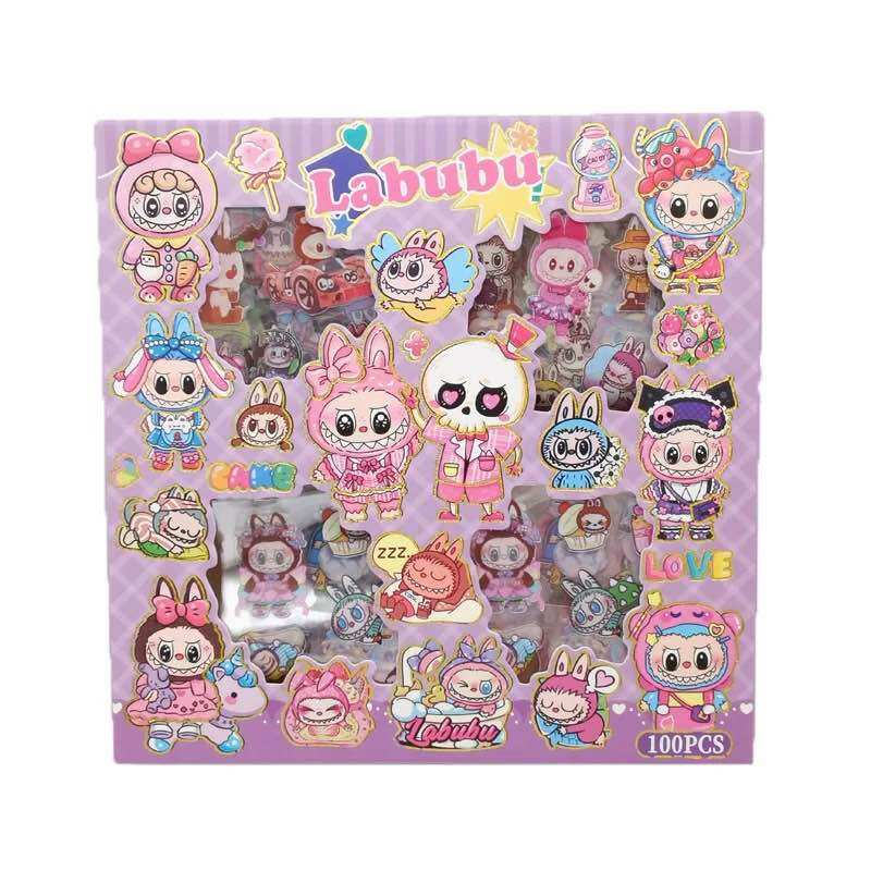 Hộp 96 Tấm Sticker Labubu Dùng Trang Trí Đồ Dùng Cá Nhân