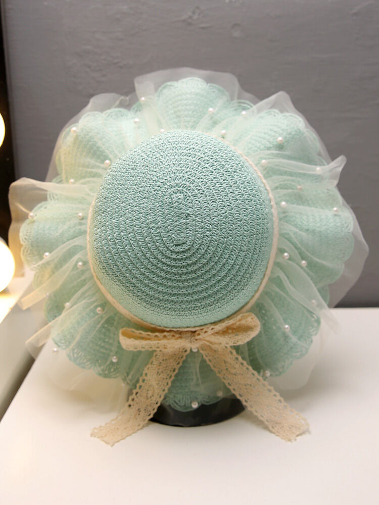 Mũ Cói Trẻ Em Kiểu Tiên Nữ Bé Gái Bé Gái Mũ Che Nắng Rộng Vành Mẹ Con Gái Mẹ Con Cái Mũ Chống Nắng Thoáng Khí Đan Cói Bé Gái Nghỉ Mát