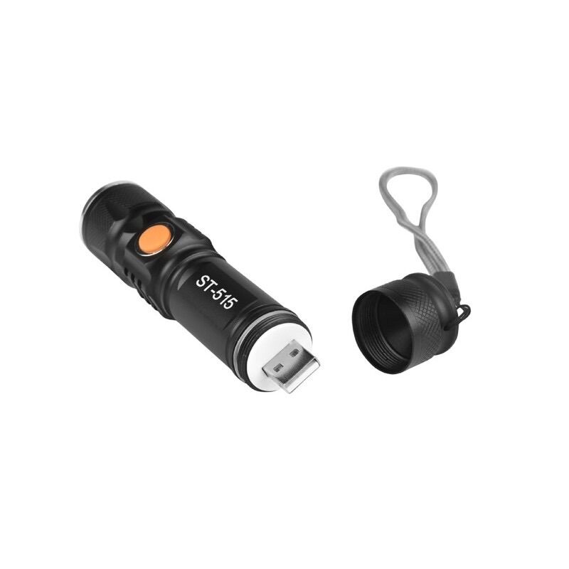 [HCM]Đèn pin mini 515 cổng sạc usb siêu sáng