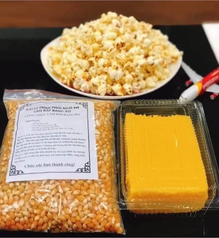 100g ngô Mỹ rang bơ nổ bỏng siêu ngon nổ 100%