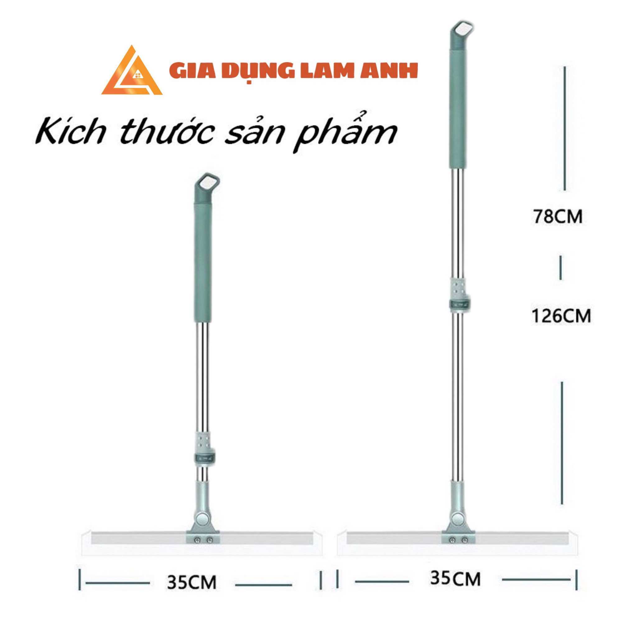 Cây gạt nước sàn nhà tắm silicon 50CM 35CM quét nhà thông minh gạt sạch nhà tắm chống trượt