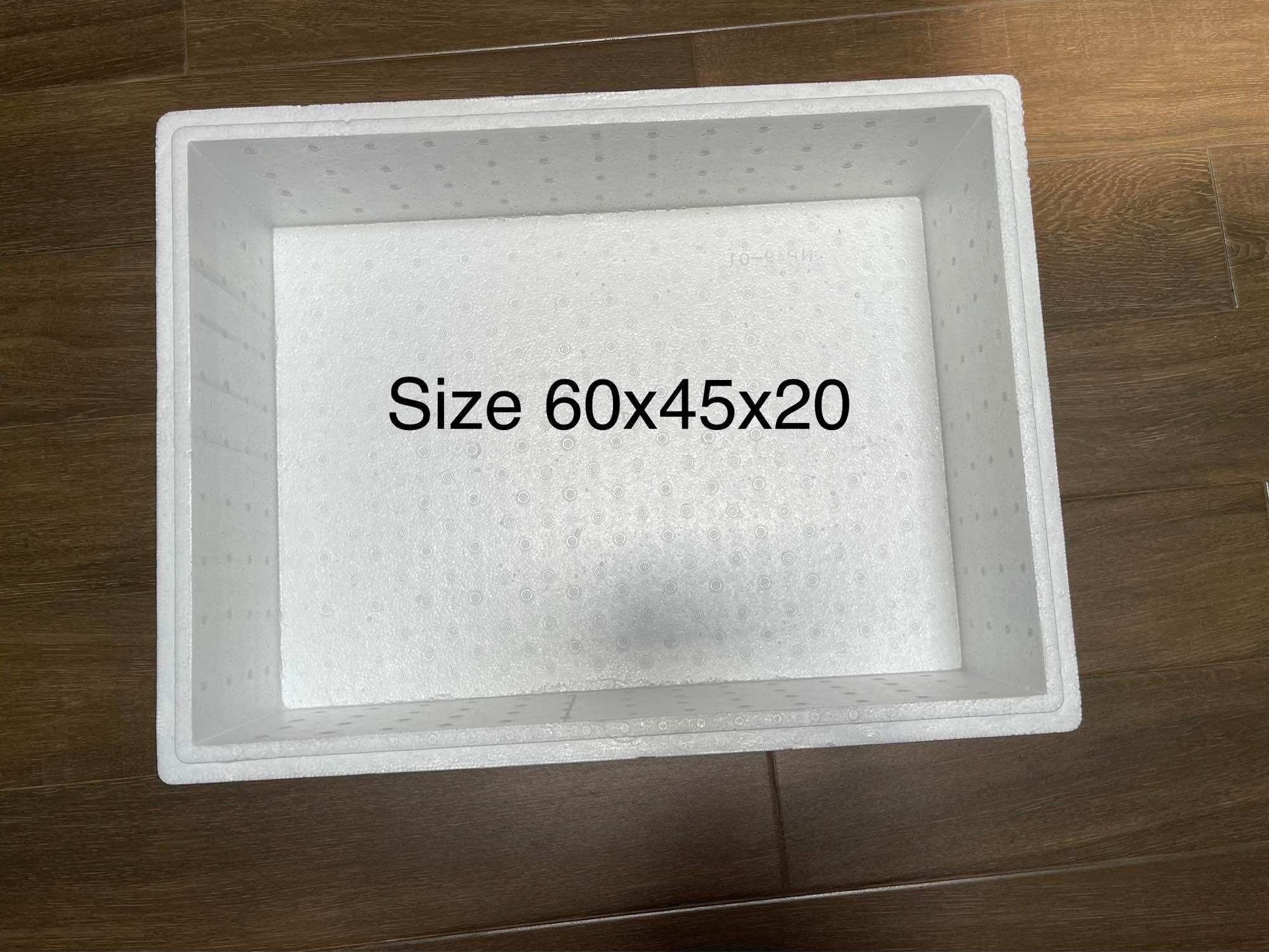 Thùng xốp vân gỗ nuôi cá size 50x37x24