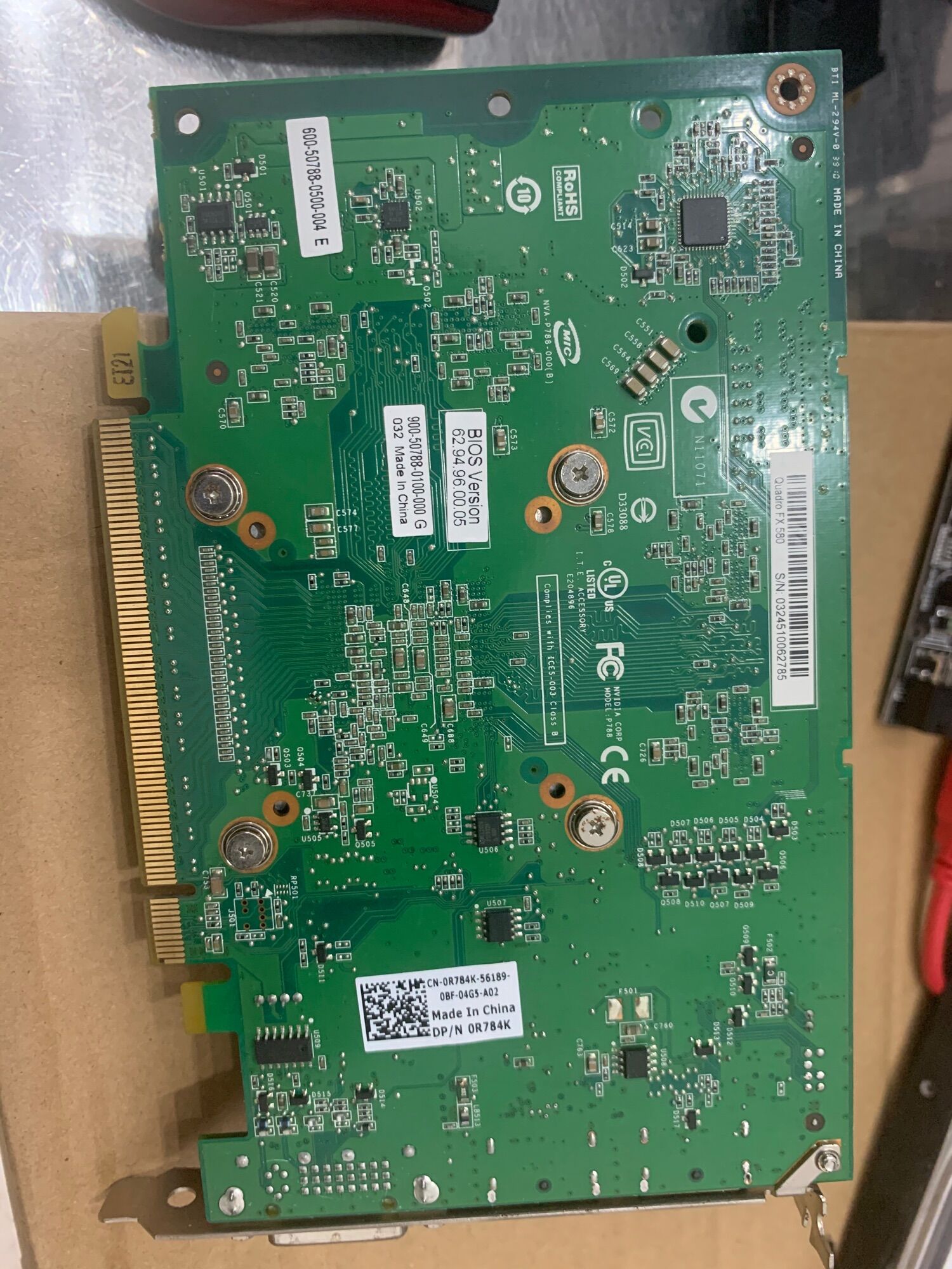 Quadro fx580 512mb ram3 128bit