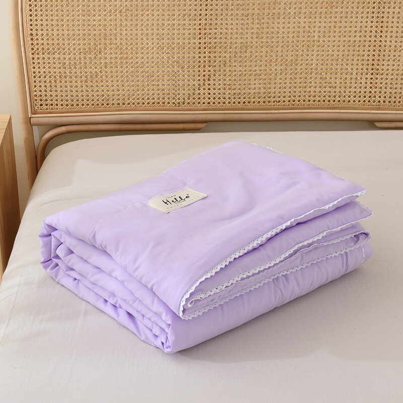 Chăn Mùa Hè Cotton Thân Thiện Với Da Giặt Nước Chăn Mát Mùa Hè Thoải Mái Mềm Mại Đơn Giản Màu Trơn Chăn Điều Hòa Chăn Mỏng Ngủ Trần Có Thể Giặt