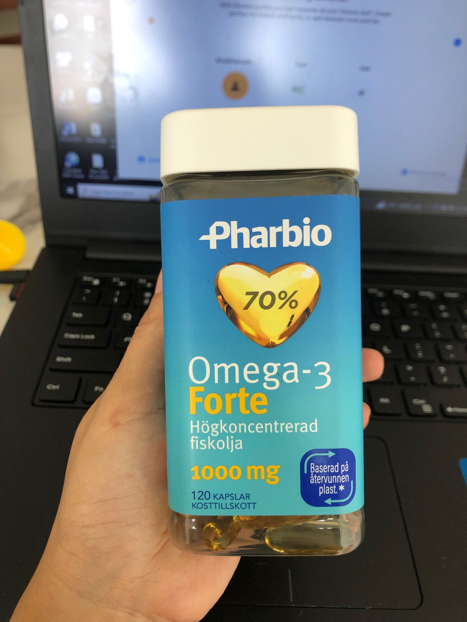 Viên uống Dầu cá Omega 3 Forte 1000mg nhập từ Thuỵ Điển. 