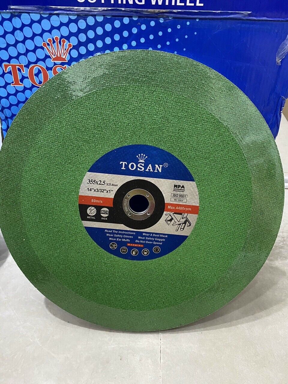 Đá cắt sắt tosan 355mm 350mm , đá cắt sắt 3 tấc rưỡi , đá cắt sắt phi 355mm, 350mm, đĩa cắt sắt 3 tấc rưỡi 355mm 350mm tosan