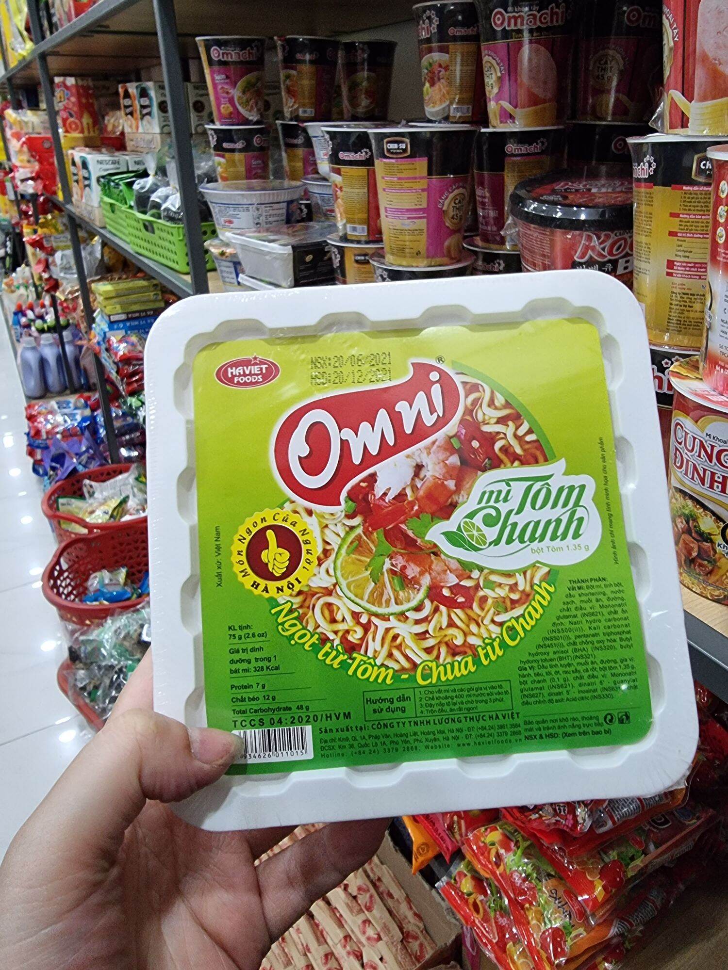 Combo 5 bát mì tôm chanh Omni