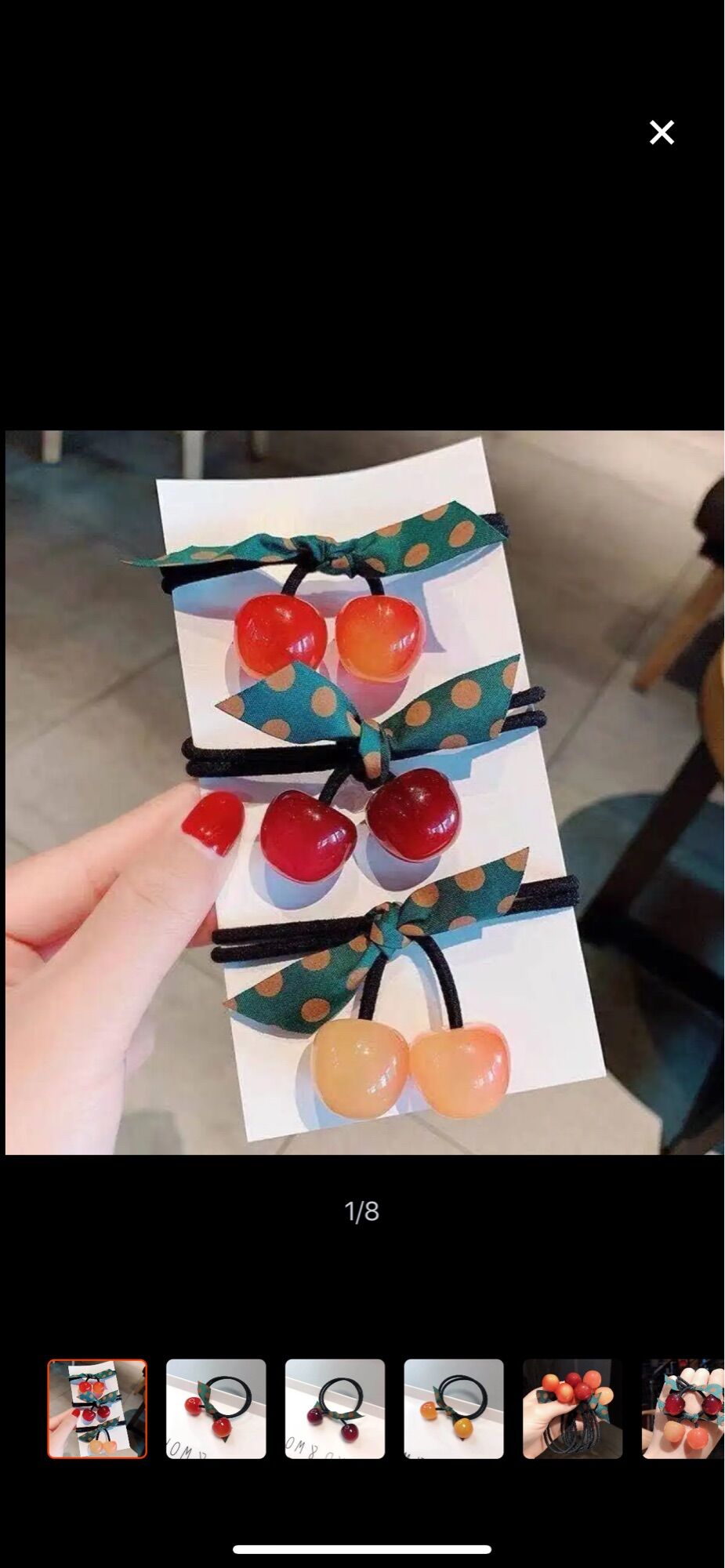 Dây buộc tóc hình trái cherry