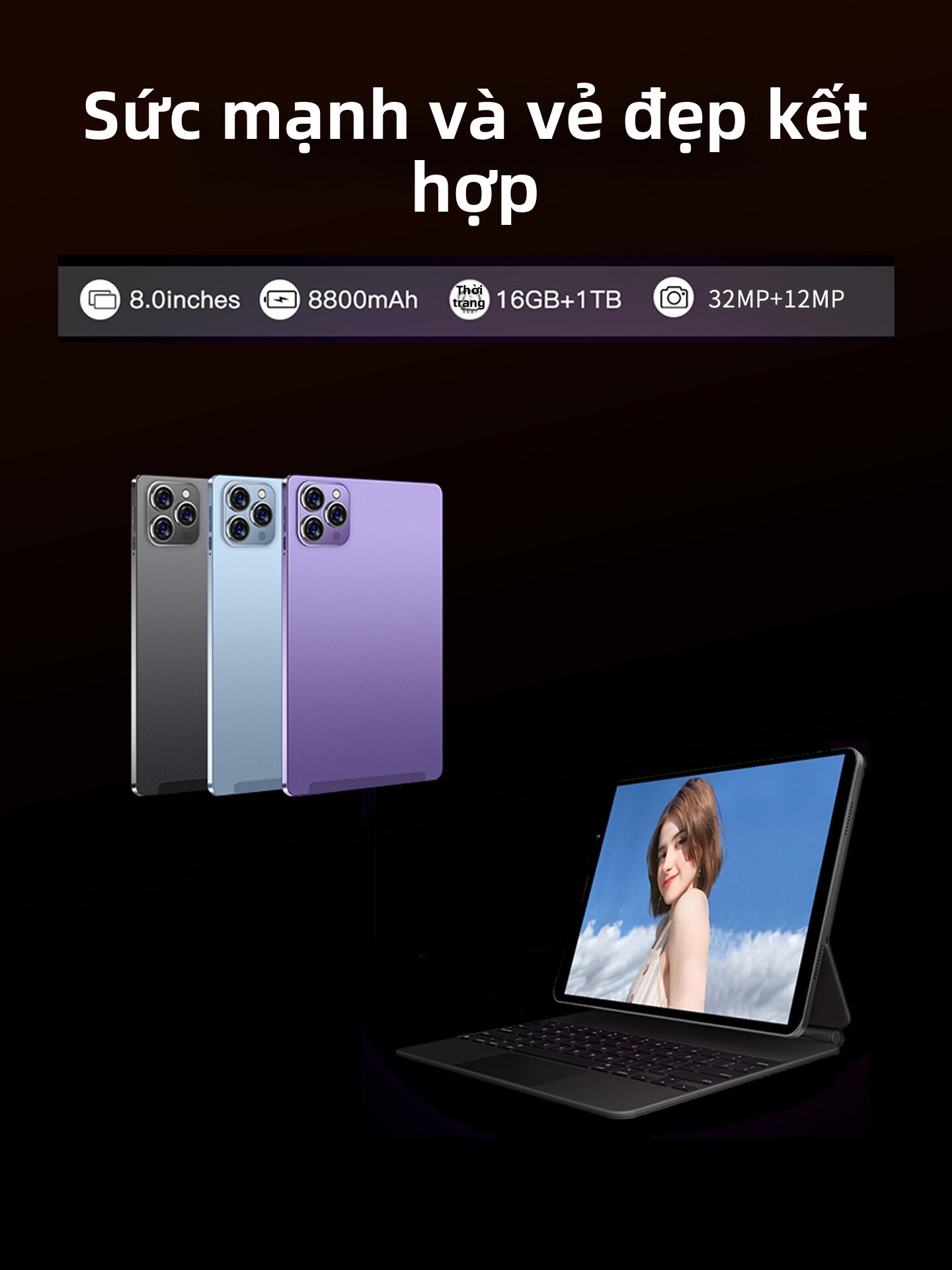 Red Hare | Máy Tính Bảng 8 Inch – Android 14, 5G Gắn SIM Gọi Điện, Truy Cập Wifi