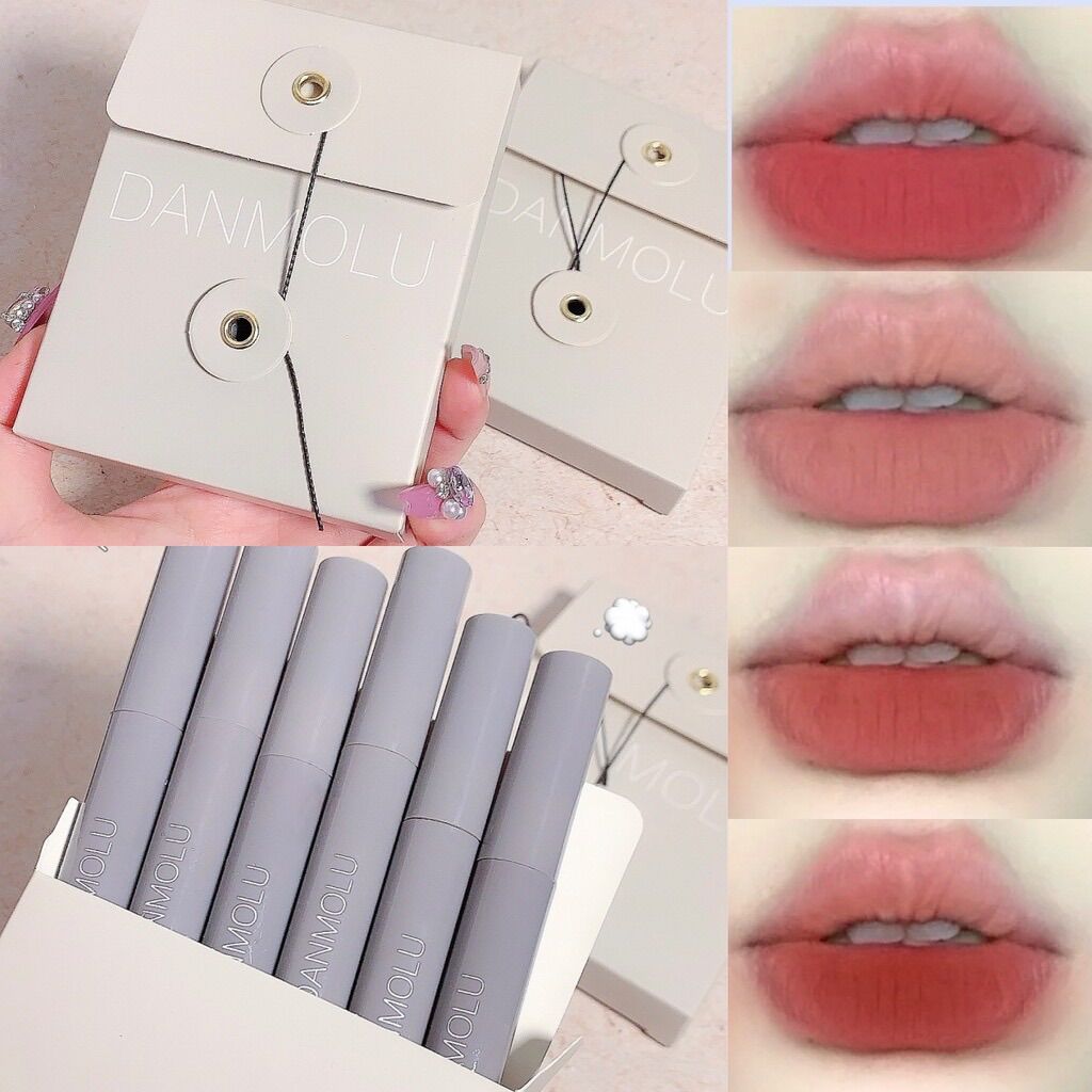 Set 6 son DANMOLU mẫu mới hình túi đựng tài liệu chính hãng nội địa