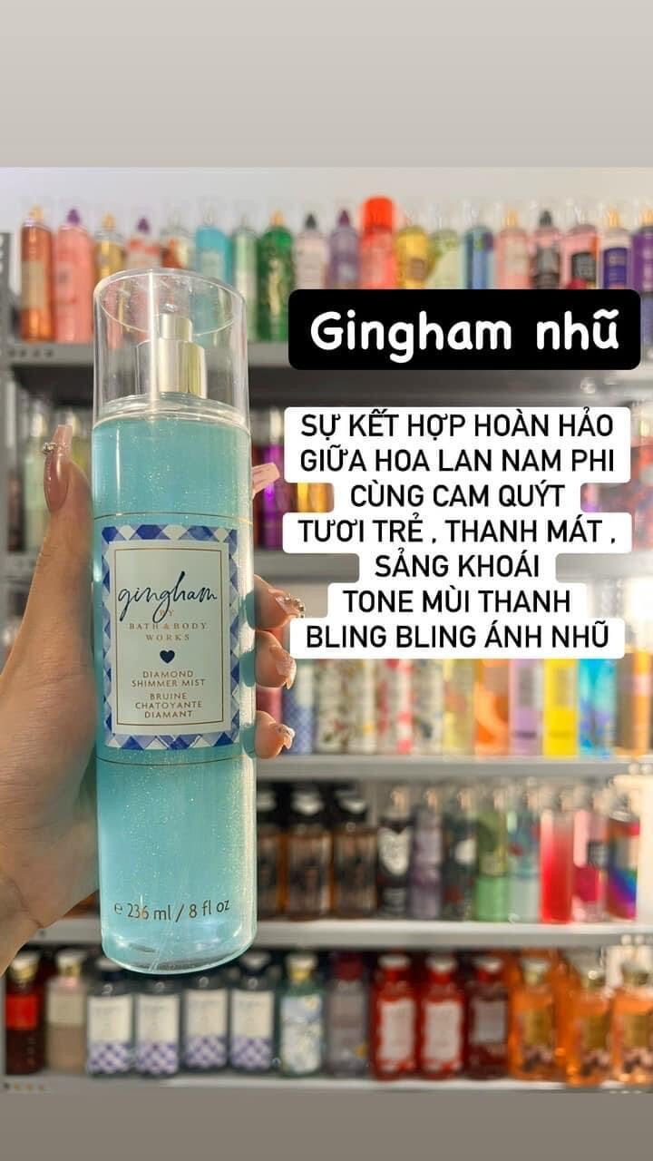 XỊT THƠM BODY MIST Gingham bath &body works 236ml