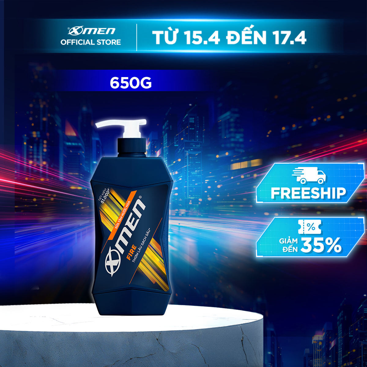 Sữa Tắm Nước hoa X-Men Fire 650g