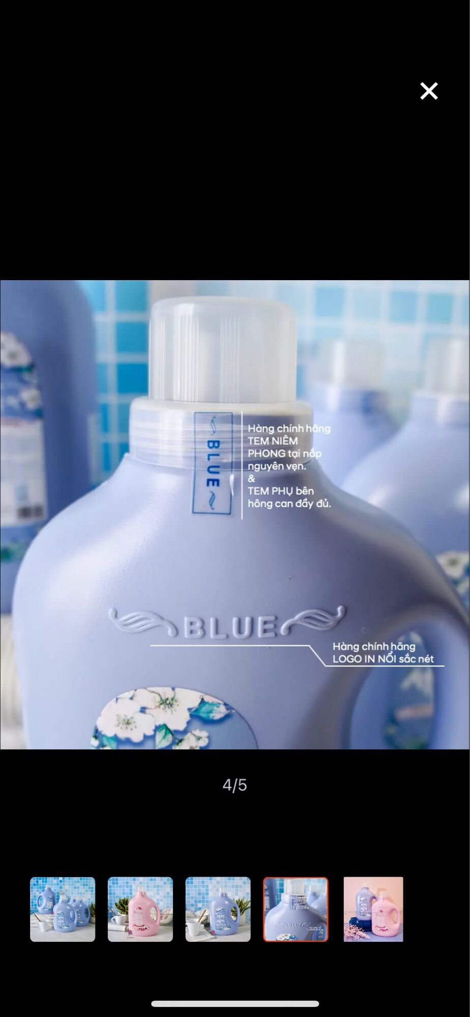 Nước giặt xả BLUE HQ cho trẻ sơ sinh {Can 2lit}