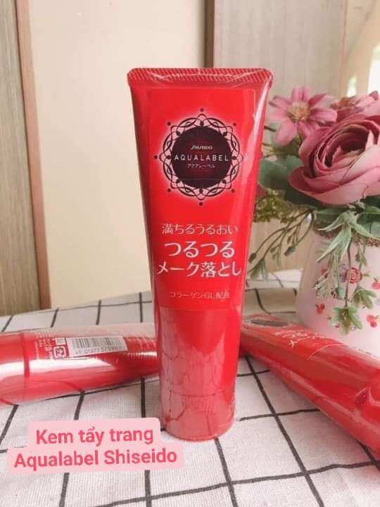 Tẩy trang Aqualabel Shiseido màu đỏ 110g