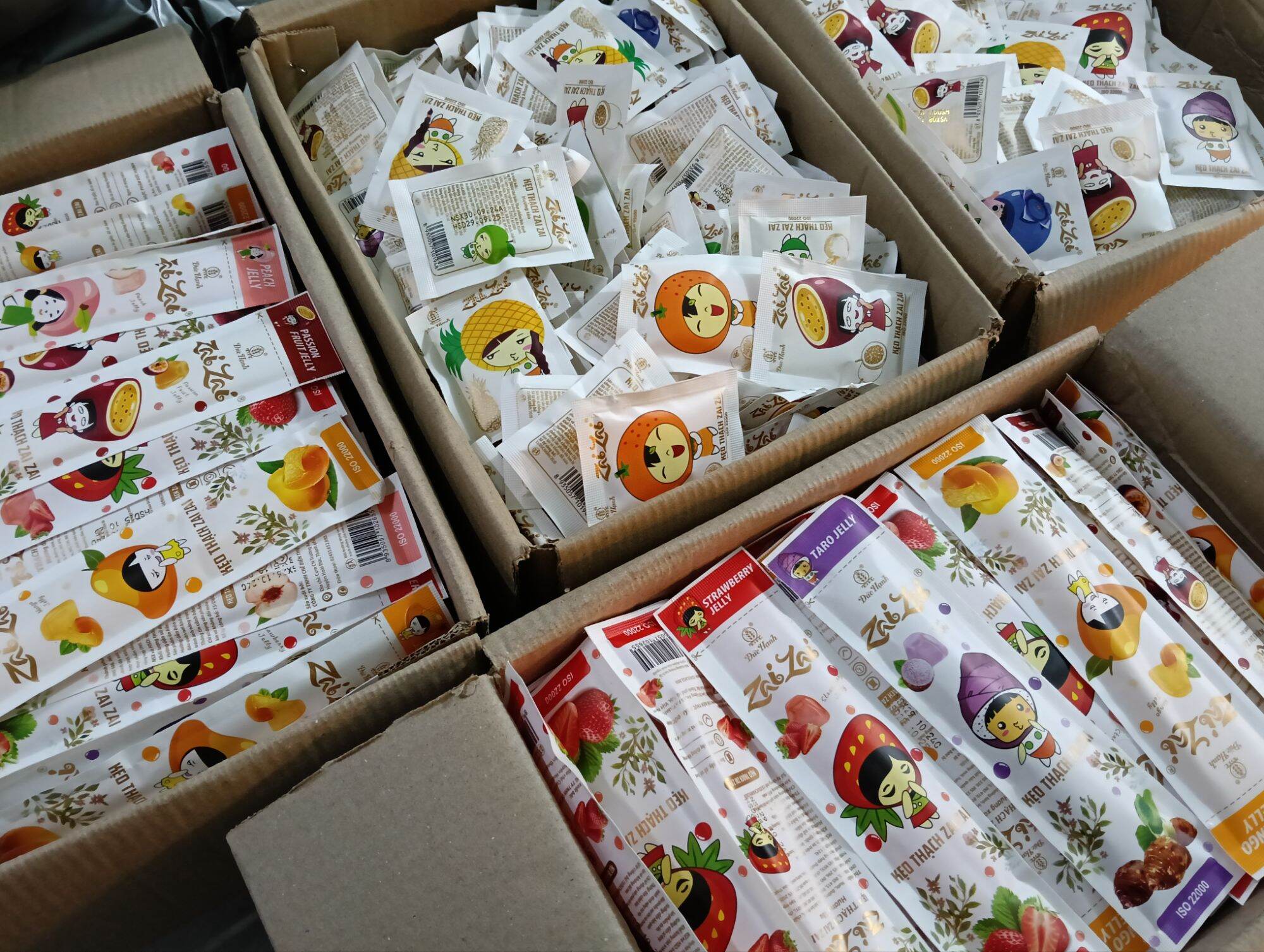  Sỉ Thùng 5ký Kẹo Thạch Zaizai Đức Hạnh Mix Đủ Vị 