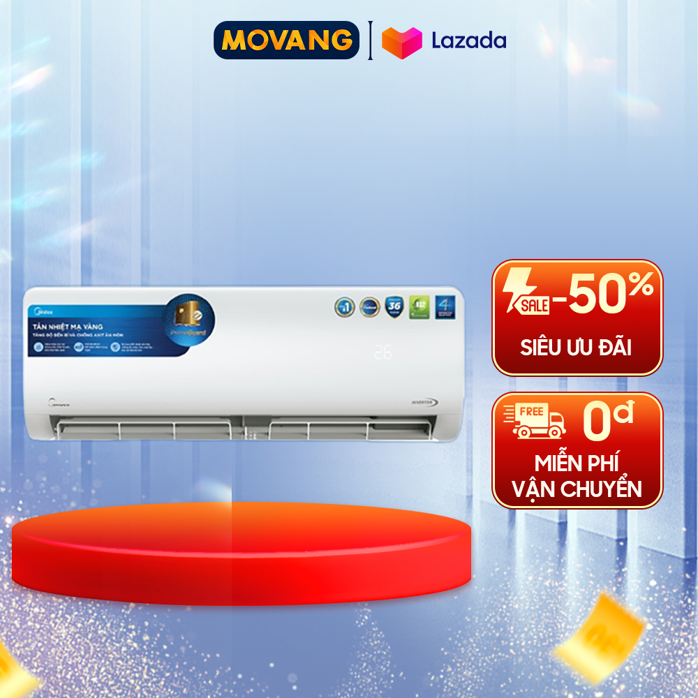 - máy lạnh 1.5 hp midea 12000btu 1 chiều inverter msagii-13crdn8