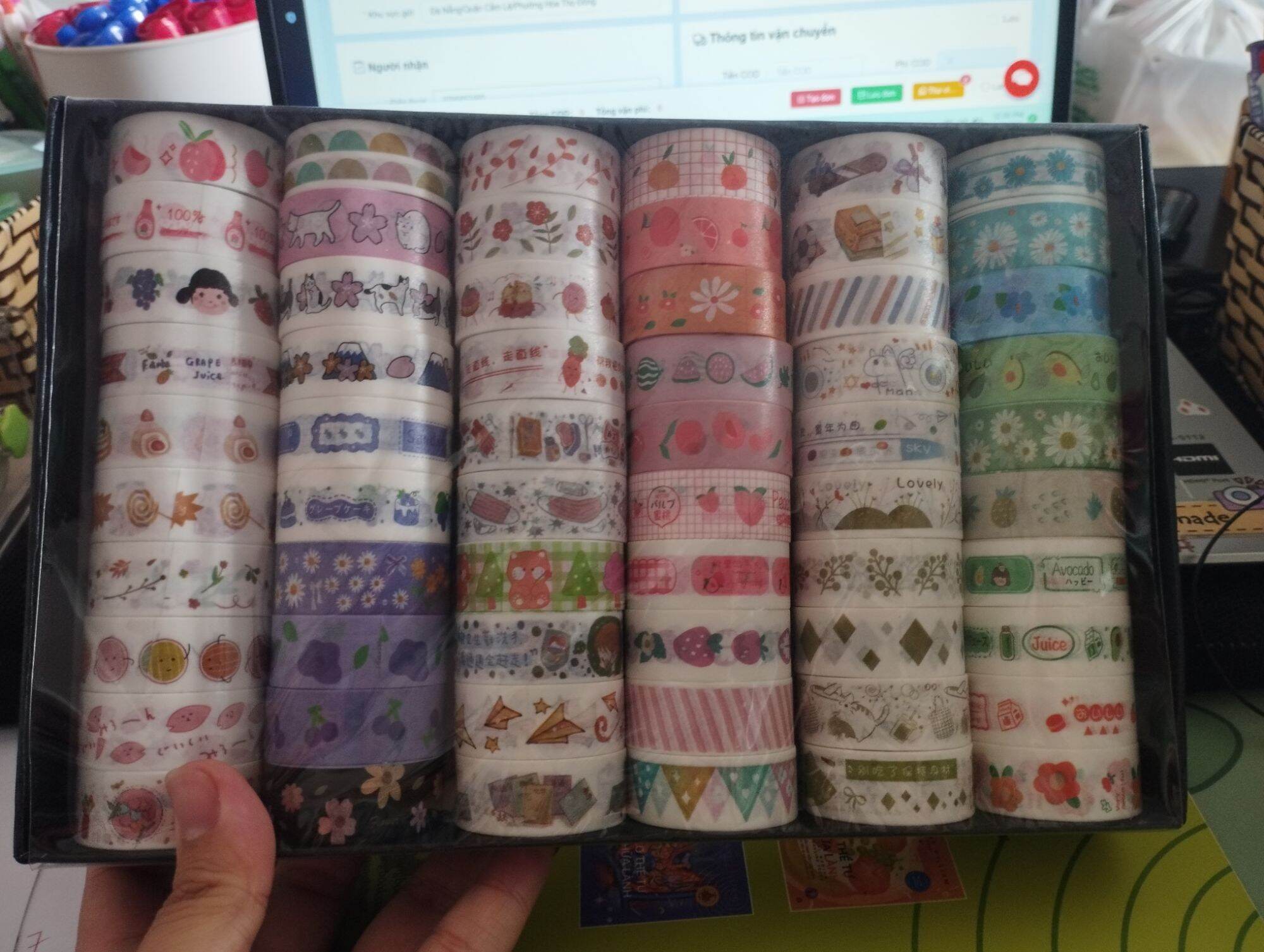 10 cuộn Washi tape dễ thương