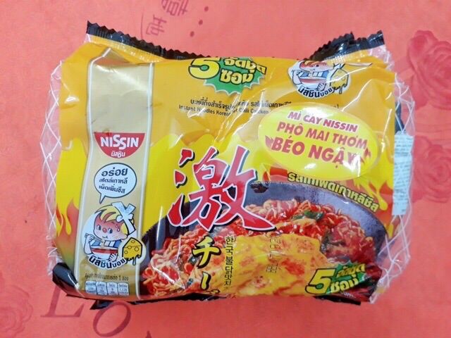 MÌ CAY NISSIN THÁI LAN (lốc 5 gói) MỲ CAY CHUẨN HÀN