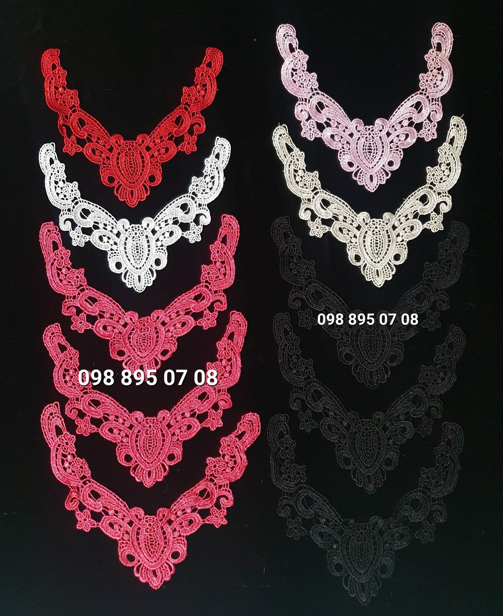 SÉT 10 CỔ REN CHỈ ( NHƯ HÌNH ngang 19 sâu 13)